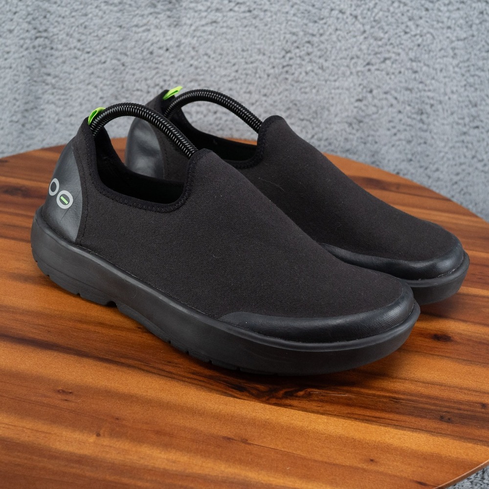 Oofos OOmg Eezee Low Recovery Shoes Women's Sz 11 Black Comfort Sneakers